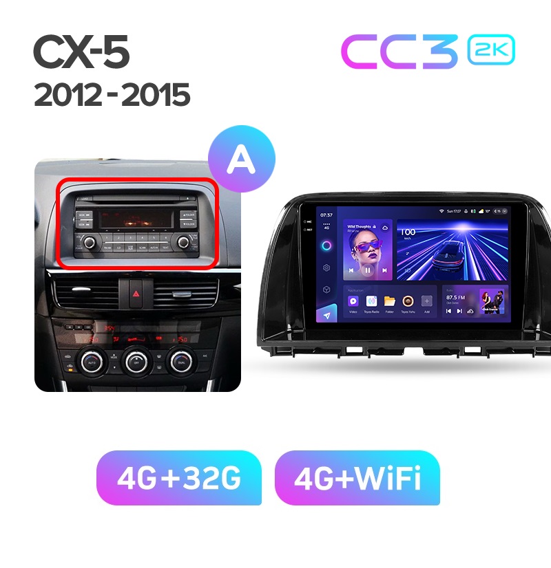 Магнитола TEYES MAZDA CX-5 2012-2015 гКомплект А CC3 2K 432ГБ 3489000₽