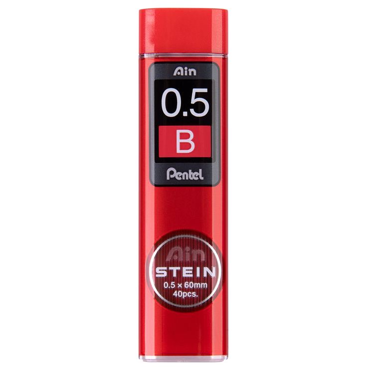 Грифели для карандашей Pentel Ain Stein 0,5 мм, В, 40 шт.