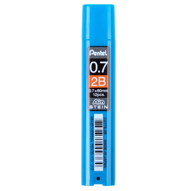 Грифели для карандашей Pentel Ain Stein 0,7 мм, 2B, 12 шт.