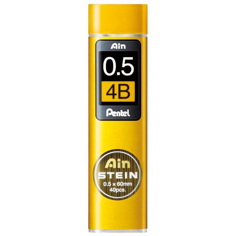 Грифели для карандашей Pentel Ain Stein, 0,5 мм, 40 грифелей 4B