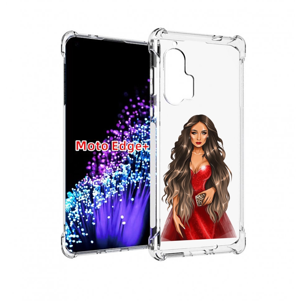 

Чехол MyPads девушка-в-вечернем-платье женский для Motorola Edge+ Plus, Прозрачный, Tocco