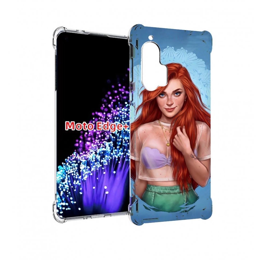 

Чехол MyPads девушка-в-голубом-фоне женский для Motorola Edge+ Plus, Прозрачный, Tocco