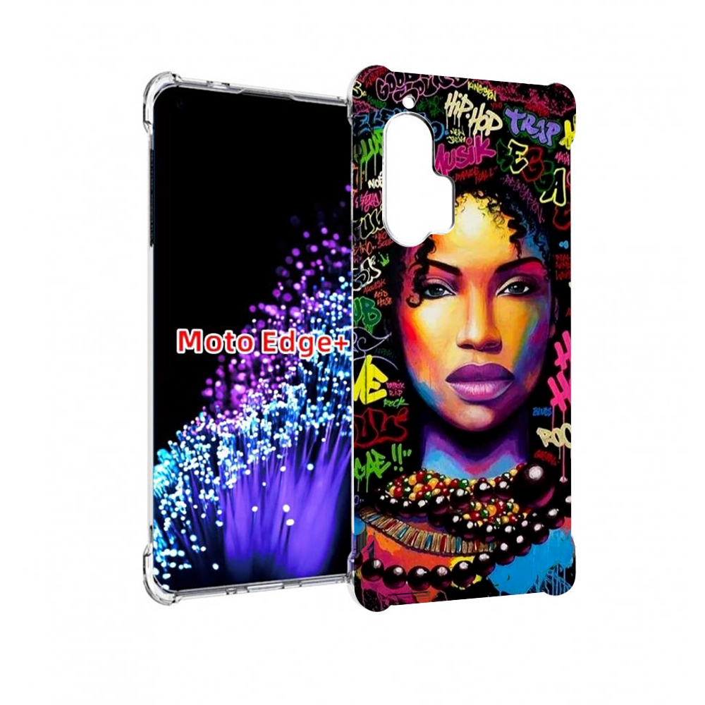 

Чехол MyPads девушка-в-граффити женский для Motorola Edge+ Plus, Прозрачный, Tocco