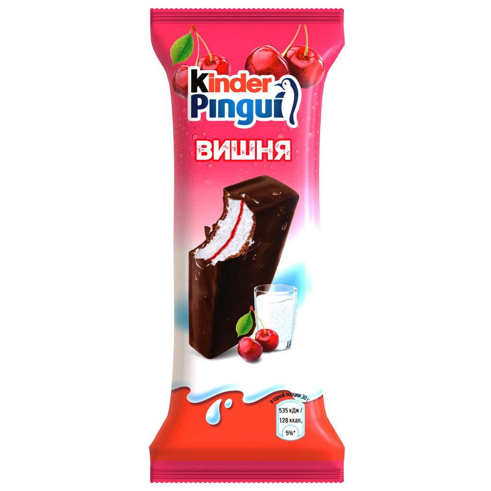 Пирожное Kinder Pingui Вишня бисквитное с начинкой 30 г 83₽