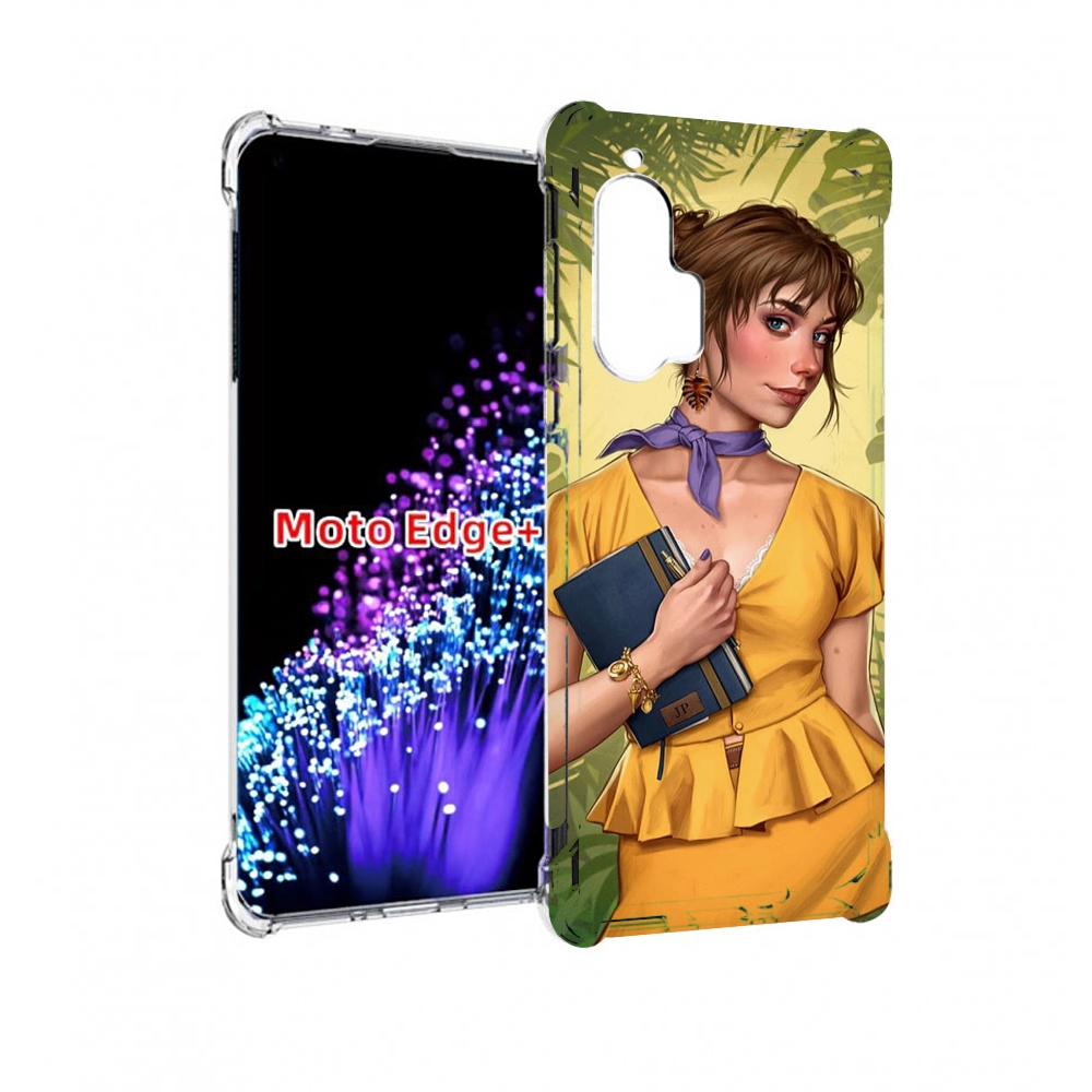 

Чехол MyPads девушка-в-зелени женский для Motorola Edge+ Plus, Прозрачный, Tocco