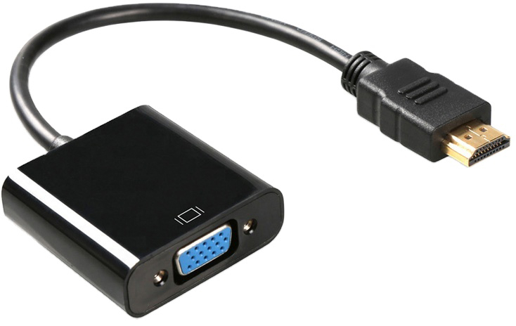 

Адаптер-переходник GSMIN Mini HDMI (M) - VGA (F) (Черный)