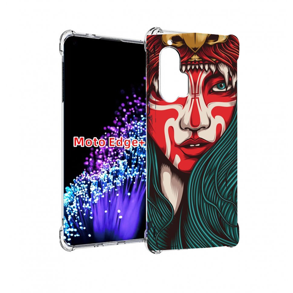 

Чехол MyPads девушка-в-маскировке для Motorola Edge+ Plus, Прозрачный, Tocco