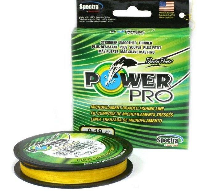 

Power Pro Плетеный шнур Power Pro Hi-Vis Yellow, 135м, желтый, d=0,08mm (4,0kg)
