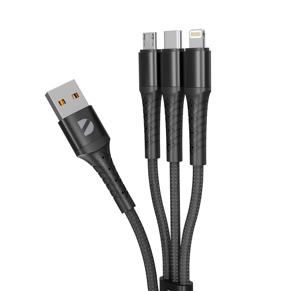 

Кабель 3 в 1: micro-USB, Type-C, Ligthning, 1.2 м, черный, Deppa, Дата-кабель Armor 3 в 1: micro-USB, Type-C, Ligthning, 1.2 м, черный, Deppa