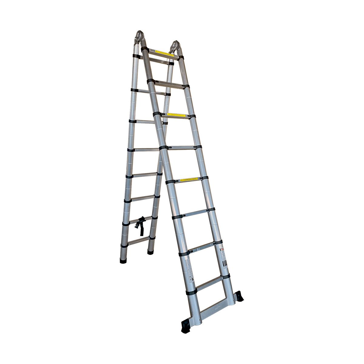 Лестница телескопическая двухсекционная Alumet DTLH 2.5, алюминиевая, 2x8 ступеней, 5 м двухсекционная алюминиевая лестница ladderbel