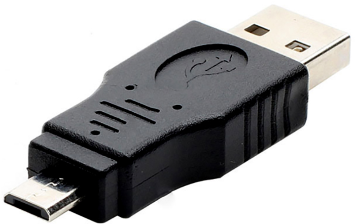 Адаптер-переходник GSMIN RT-99 USB 2.0 M - micro USB M Black