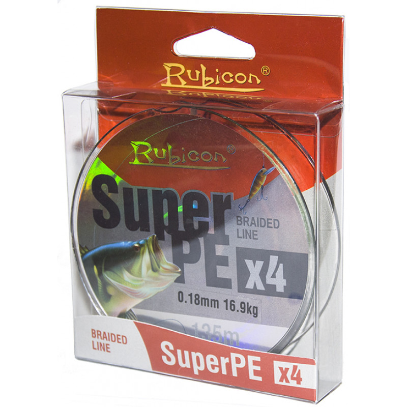 Леска плетеная Rubicon Super PE 0,1 мм, 135 м, 8,7 кг, black