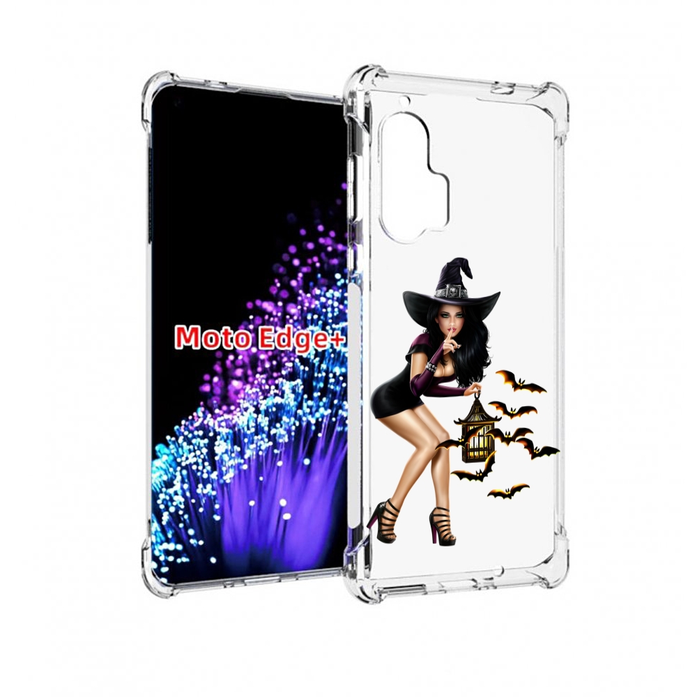 

Чехол MyPads девушка-ведьма женский для Motorola Edge+ Plus, Прозрачный, Tocco