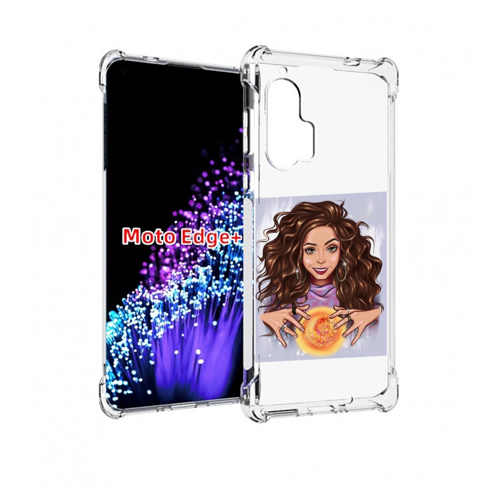 

Чехол MyPads девушка-волшебница для Motorola Edge+ Plus, Прозрачный, Tocco