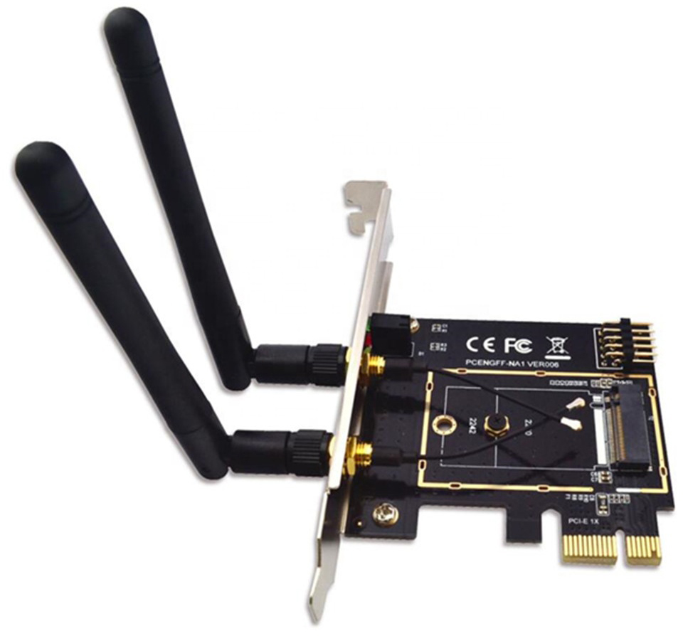 

Адаптер-переходник PCI-E Wi-Fi-адаптер GSMIN LP56 (Черный), LP5