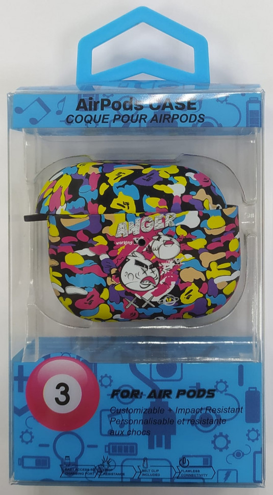 

Силиконовый светящийся в темноте чехол для AirPods 3 Luxo Kaws рисунок №27, Разноцветный