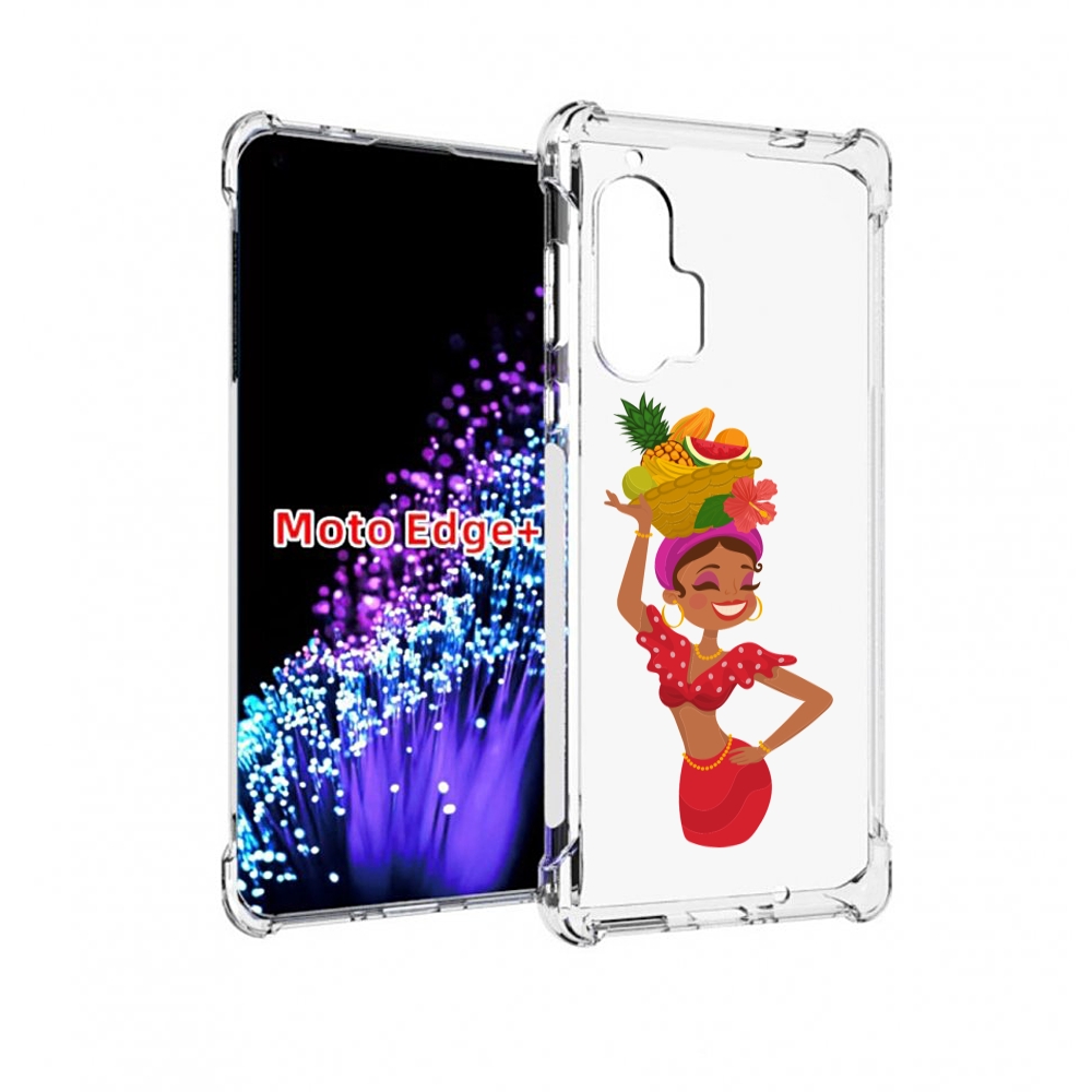 

Чехол MyPads девушка-мулатка для Motorola Edge+ Plus, Прозрачный, Tocco