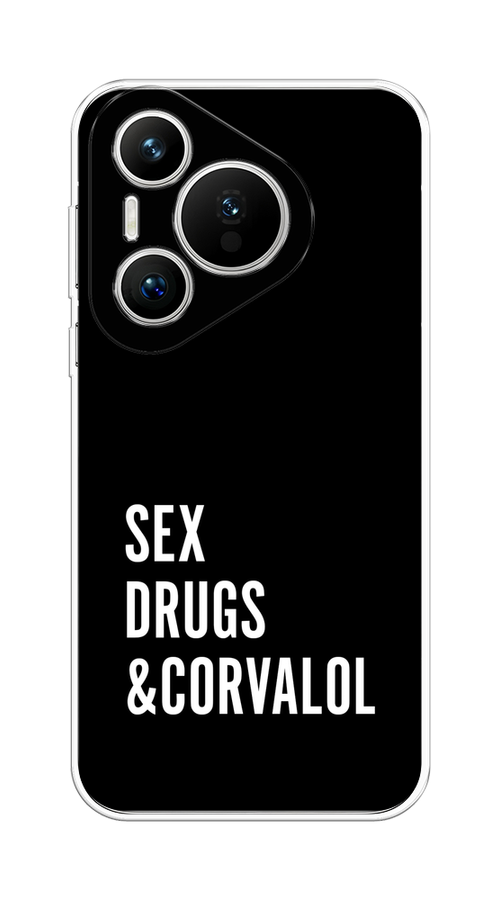 

Чехол на Huawei Pura 70 "Corvalol", Черный;серый;белый, 6124050-1