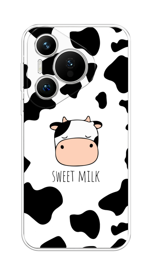 

Чехол на Huawei Pura 70 "Sweet milk", Розовый;белый;черный, 6124050-1