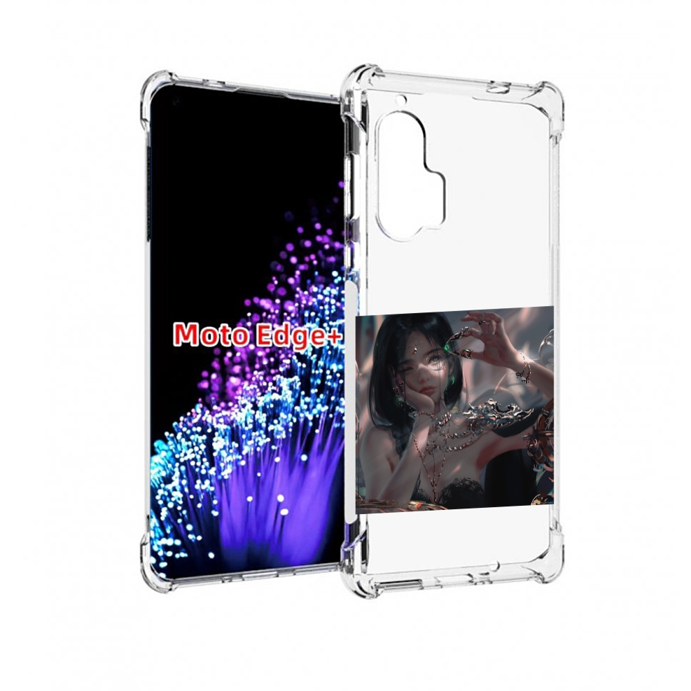 

Чехол MyPads девушка-с-алмазом для Motorola Edge+ Plus, Прозрачный, Tocco