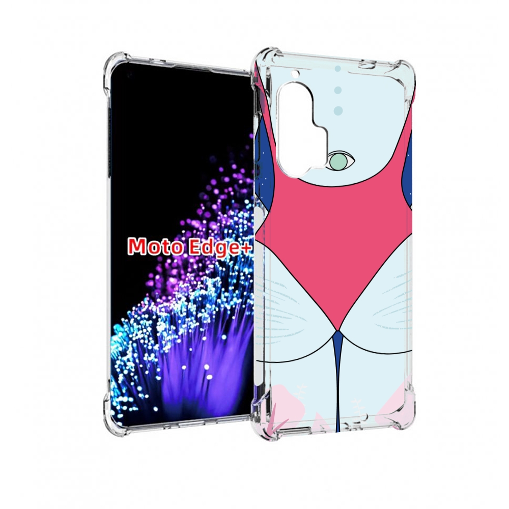 

Чехол MyPads девушка-с-глазом-на-спине для Motorola Edge+ Plus, Прозрачный, Tocco
