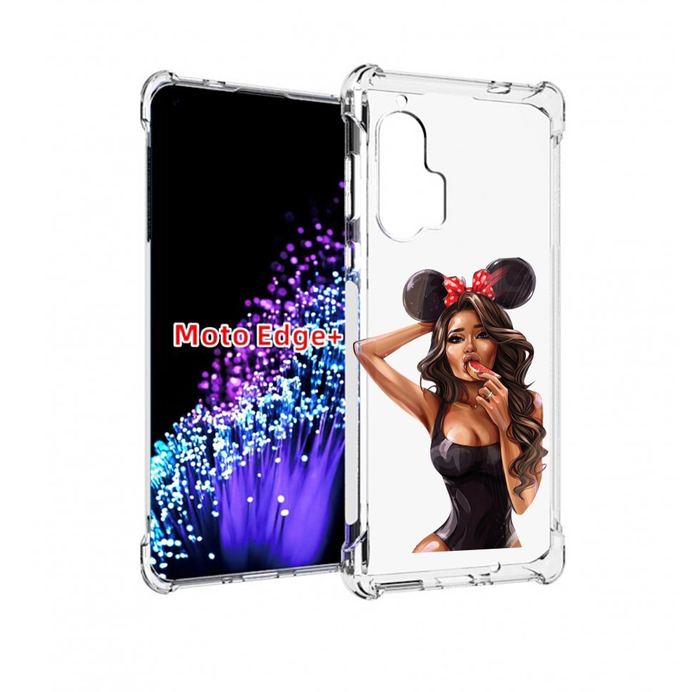 

Чехол MyPads девушка-с-грейпфрутом женский для Motorola Edge+ Plus, Прозрачный, Tocco