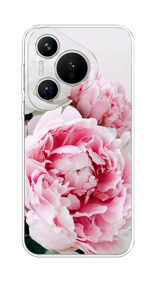 

Чехол на Huawei Pura 70 "Розовые и белые пионы", Розовый;белый, 6124050-1