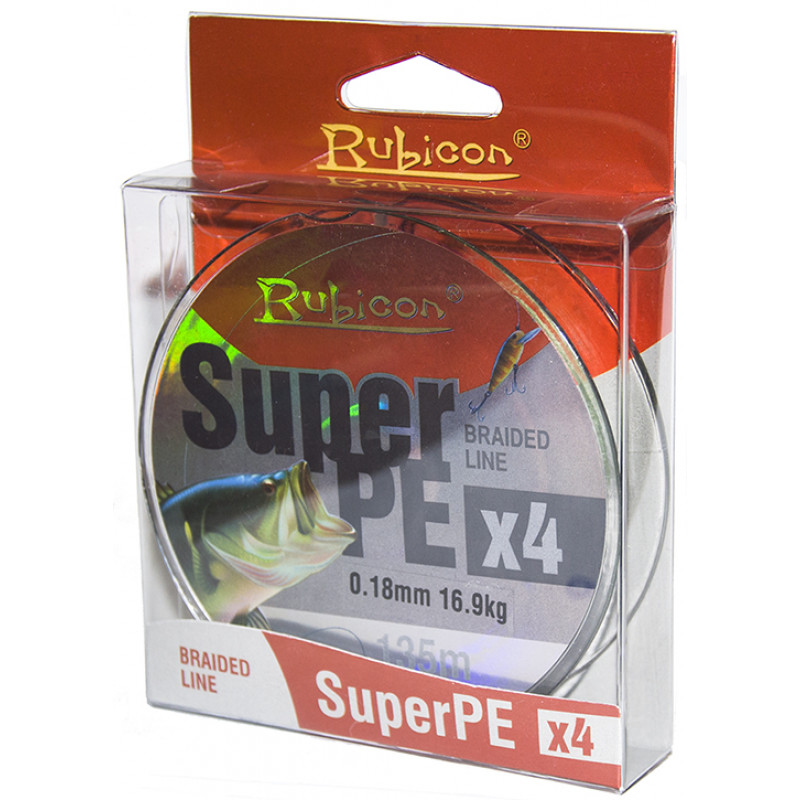 

Леска плетеная Rubicon Super PE 0,28 мм, 135 м, 24,7 кг, gray, Super PE