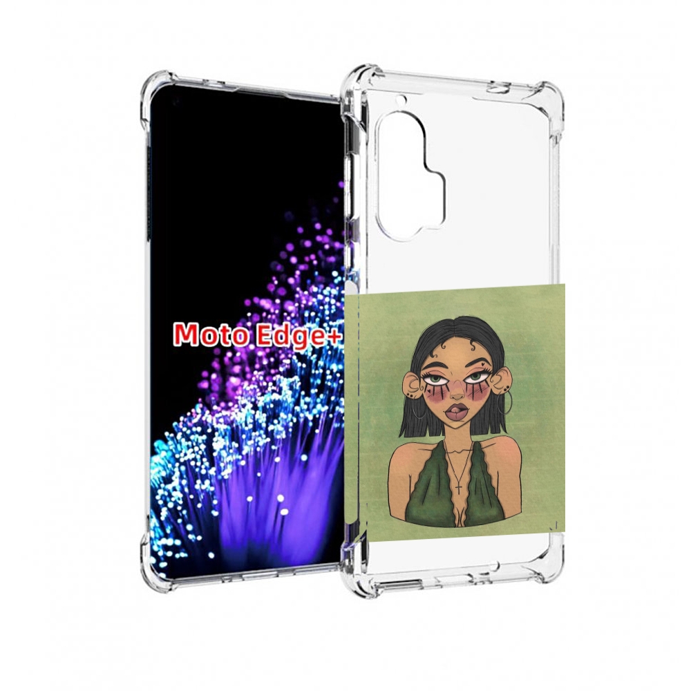 

Чехол MyPads девушка-с-каре-и-тату для Motorola Edge+ Plus, Прозрачный, Tocco