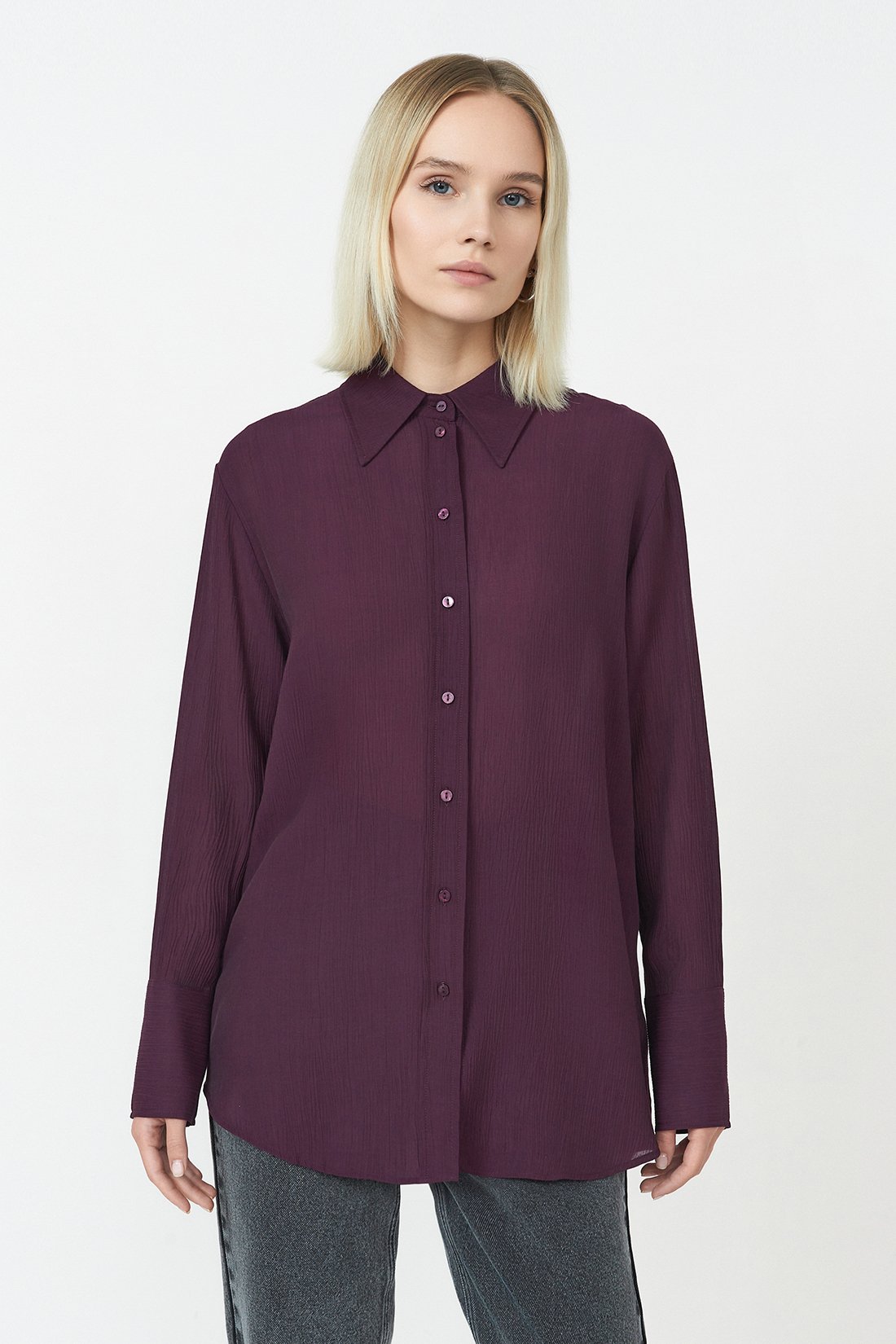 Блуза женская Baon B1723522 фиолетовая XL
