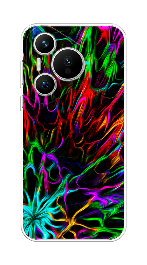 

Чехол на Huawei Pura 70 "Разноцветные разводы", Голубой;зеленый;оранжевый, 6124050-1