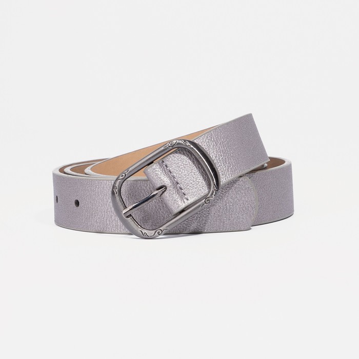 

Ремень женский NoBrand 5140372 серебристый, 110 см, 5140372
