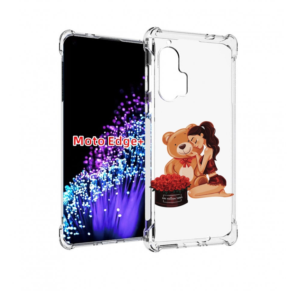 

Чехол MyPads девушка-с-подарками женский для Motorola Edge+ Plus, Прозрачный, Tocco