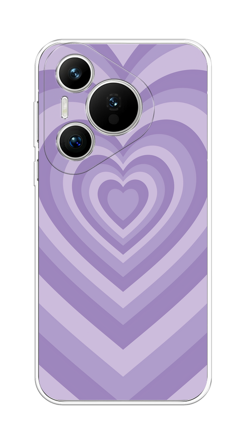 

Чехол на Huawei Pura 70 "Violet heart latte", Фиолетовый, 6124050-1