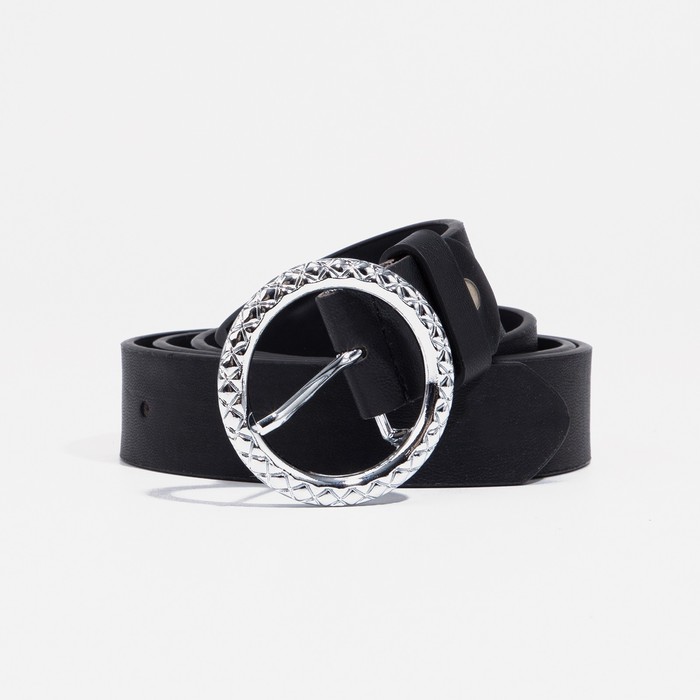 

Ремень женский NoBrand 9345362 чёрный, 115 см, Черный, 9345362
