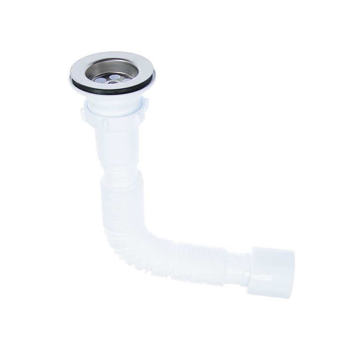 

Гофросифон Aquant, 1 1/2" х 50 мм, Белый