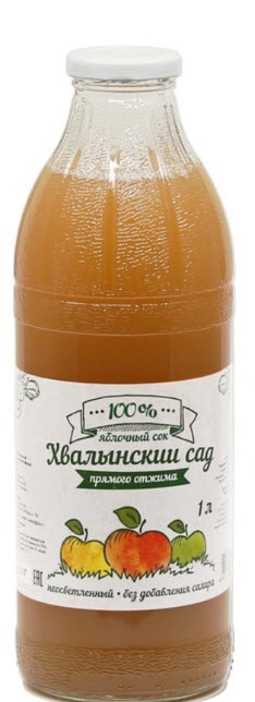 

Сок Хвалынский сад яблочный прямого отжима 1 л