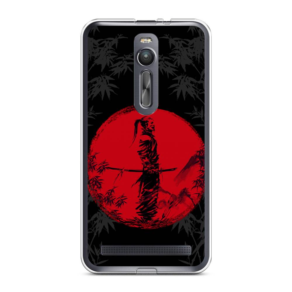 

Чехол на Asus Zenfone 2 ZE550ML/ZE551ML "Самурай на красном фоне", Черный;красный;серый, 40550-4