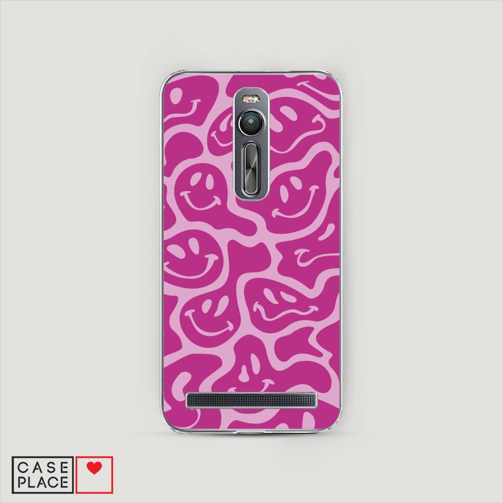 

Чехол на Asus Zenfone 2 ZE550ML/ZE551ML "Расплывчатые смайлики розовые", Фиолетовый, 40550-6