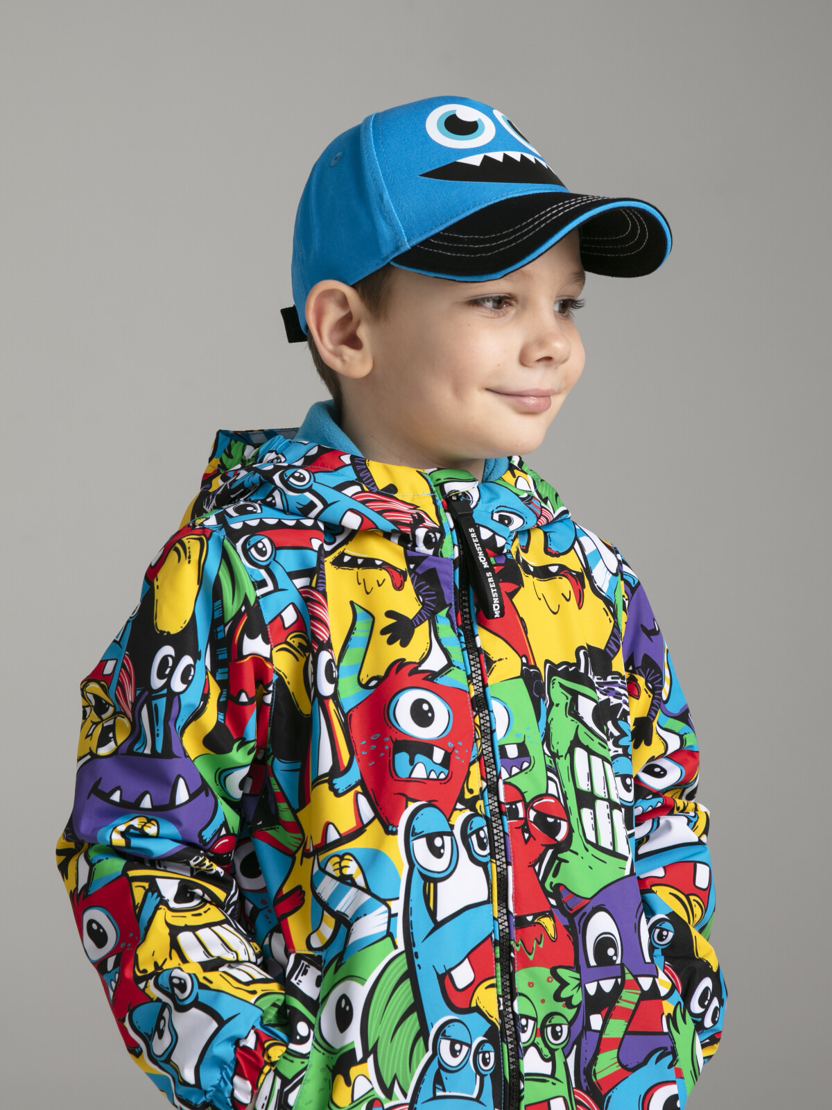 

Бейсболка детская PlayToday Kids 12312206, голубой, черный, 50, Синий, 12312206