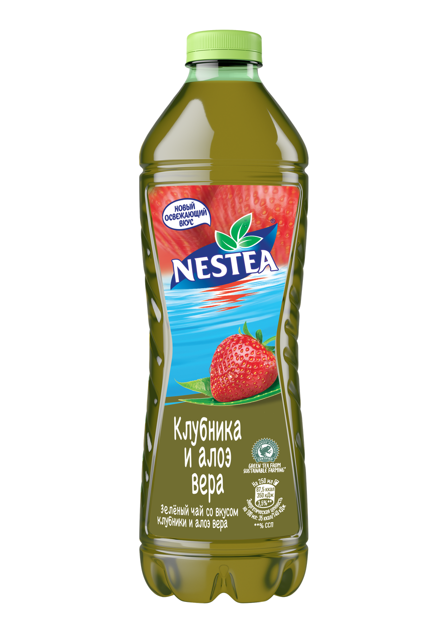

Холодный чай Nestea зеленый клубника и алоэ вера 1,5 л