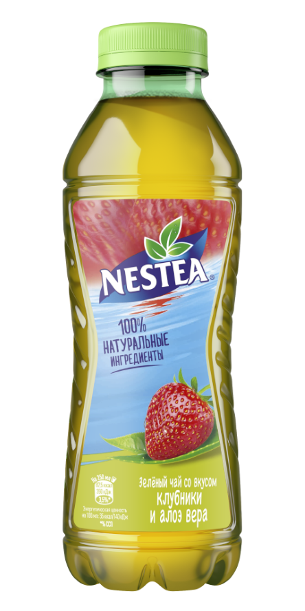 фото Холодный чай nestea зеленый клубника и алоэ вера 500 мл