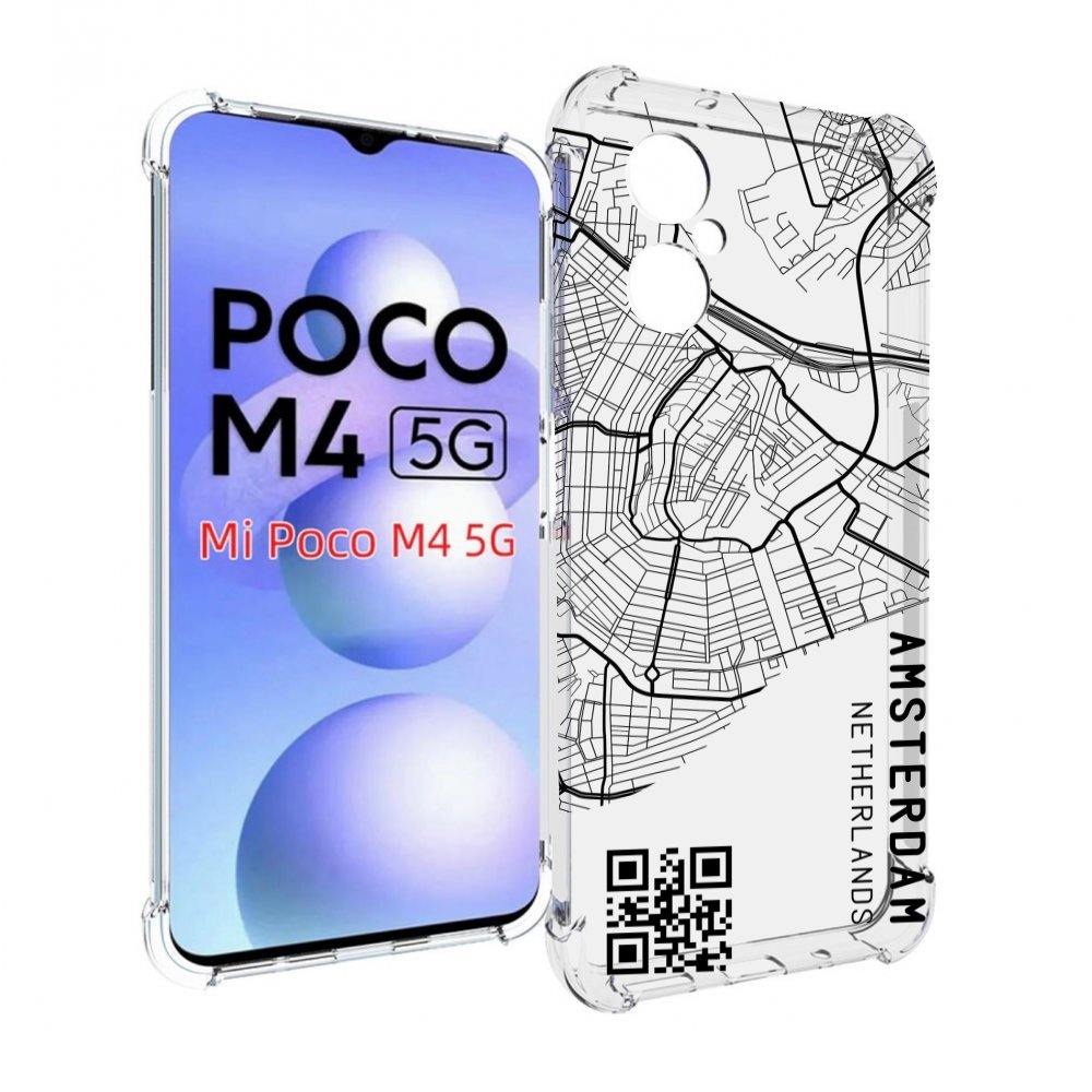 

Чехол MyPads схема-амстердам для Xiaomi Poco M4 5G, Прозрачный, Tocco