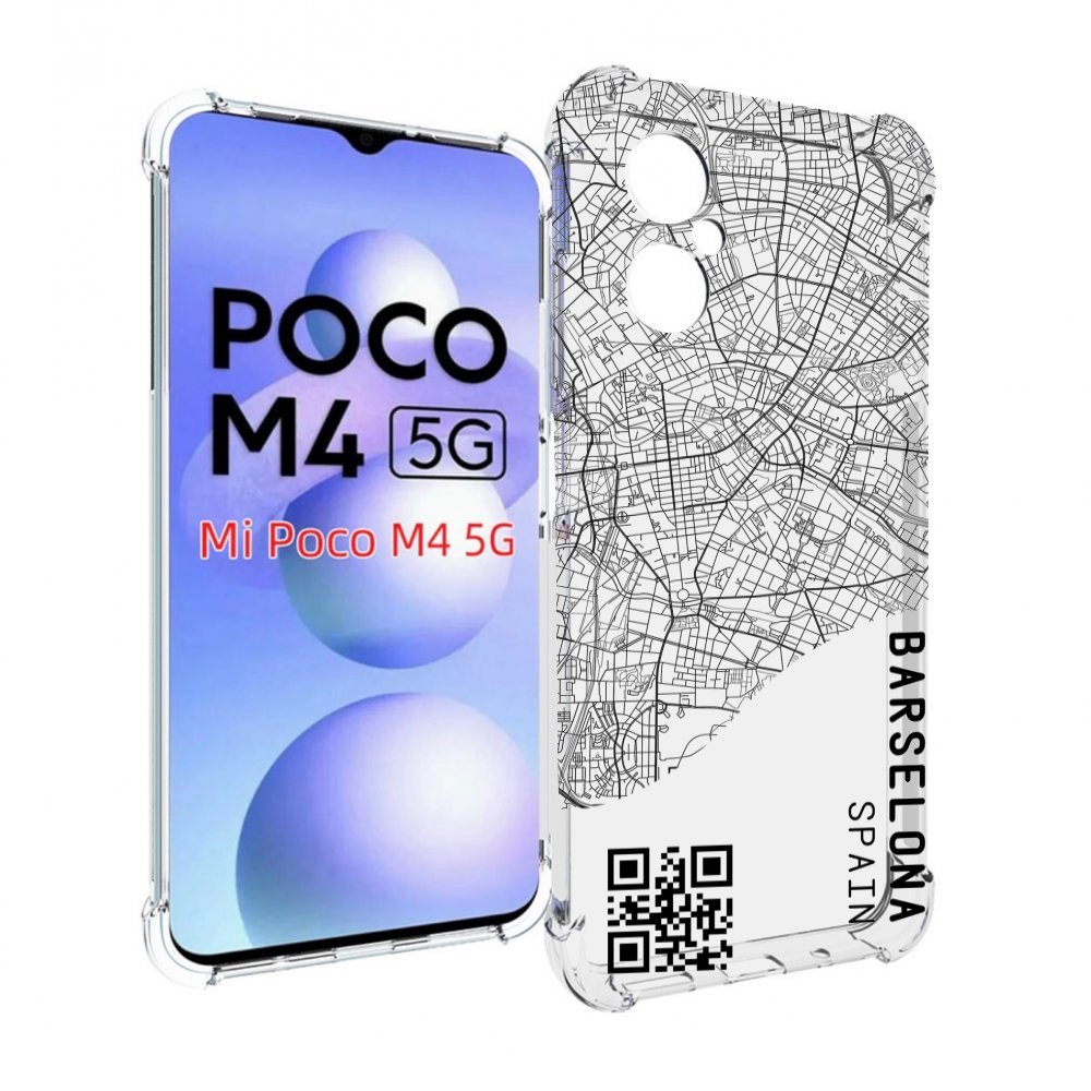 

Чехол MyPads схема-барселона для Xiaomi Poco M4 5G, Прозрачный, Tocco