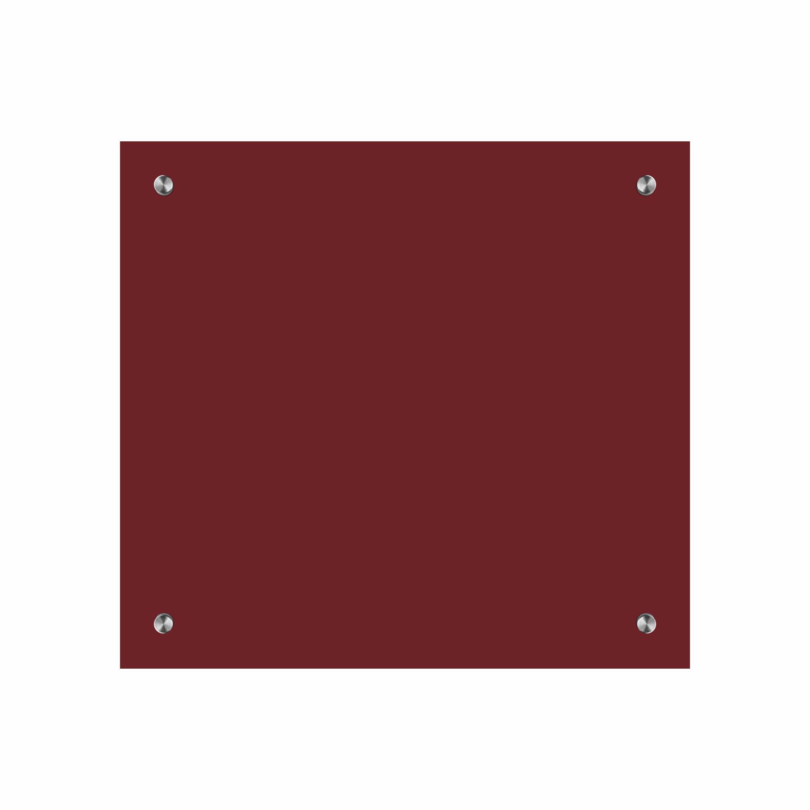 Защитный экран для кухни Normand RAL 3004, 600х600 мм, из закаленного стекла 4 мм