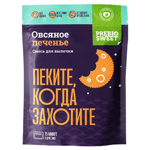 фото Смесь для выпечки prebiosweet овсяное печенье 250 г