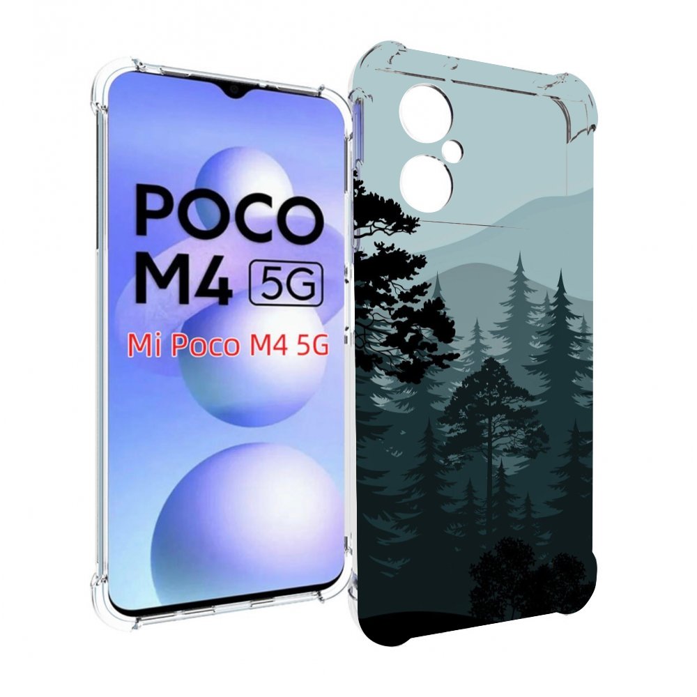 

Чехол MyPads темный лесочек для Xiaomi Poco M4 5G, Прозрачный, Tocco