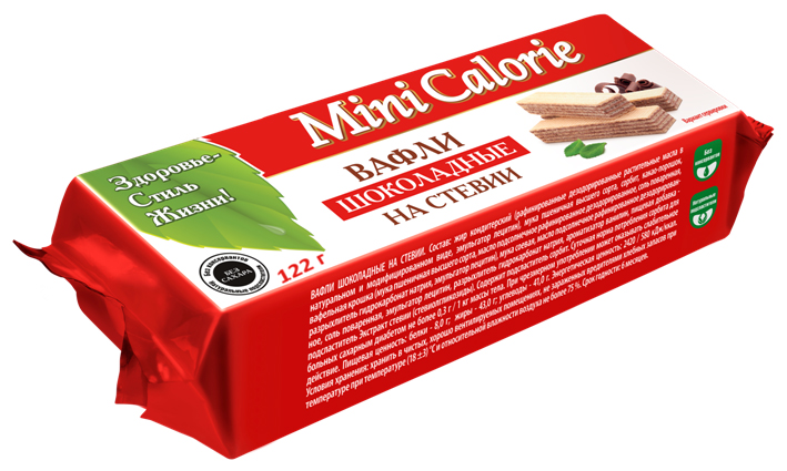 фото Вафли mini calorie шоколадные на стевии 122 г