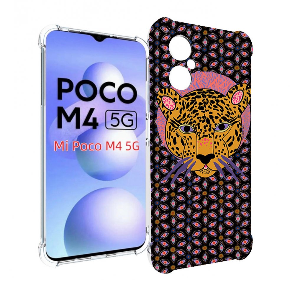 

Чехол MyPads тигр-в-глазах для Xiaomi Poco M4 5G, Прозрачный, Tocco