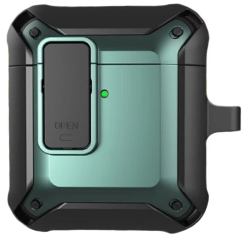 Чехол WiWU Mecha AirPods Case для AirPods 1 / 2 Black + Green